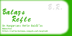 balazs refle business card